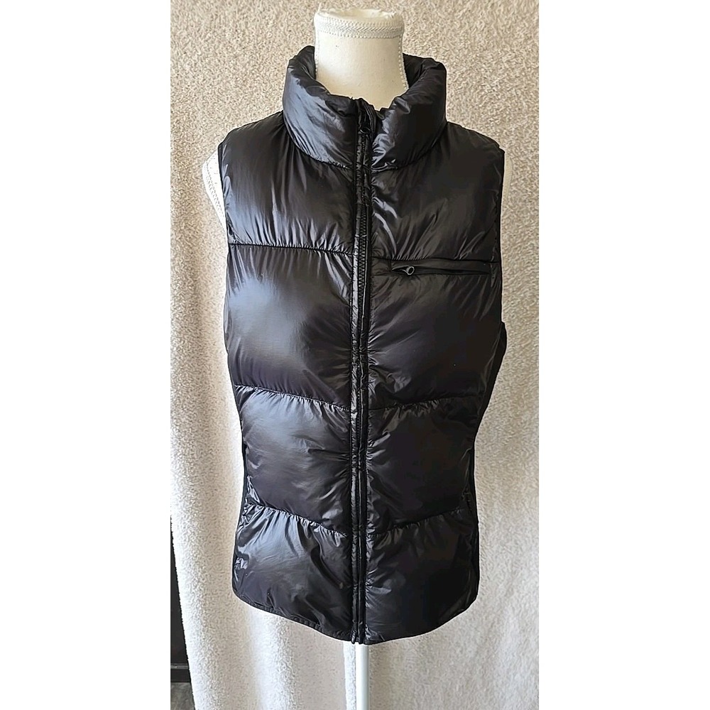 Fabletics Women Elliot Packable Puffer Vest Zip Front Black Size: XL (Smaller)